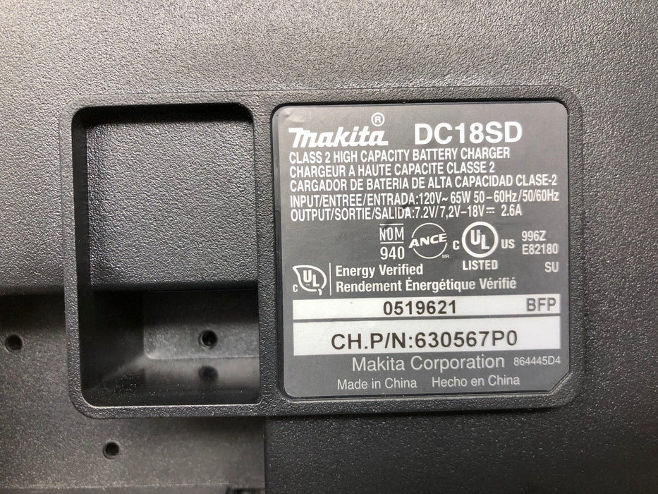 DC18SD Makita 18V Charger & 5.0Ah Battery (Used)