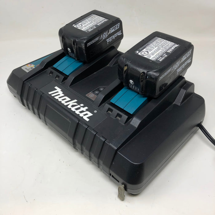 DC18RD Makita 18V Dual Port Charger & Two 5.0Ah Batteries (Used)