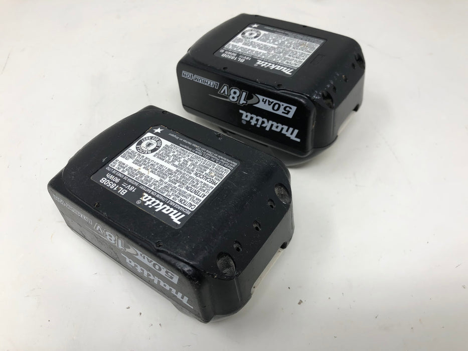 DC18RD Makita 18V Dual Port Charger & Two 5.0Ah Batteries (Used)