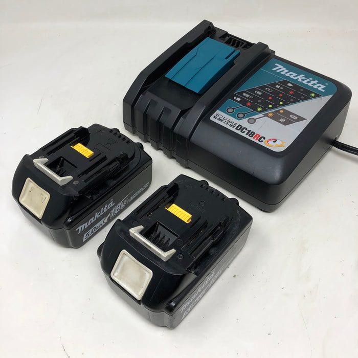 DC18RC Makita 18V Charger & Two 5.0Ah Batteries (Used)