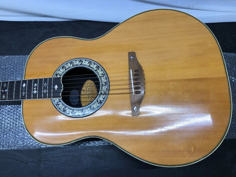 1975 Ovation Custom Legend 6-String Acoustic Guitar - Natural - RARE - 1119-4 + Case