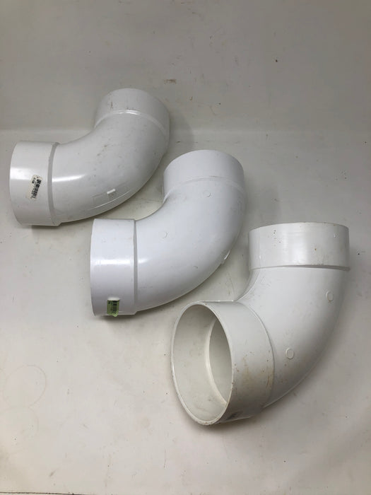 4164 Canplas PVC-PSM  4"/100M Sanitary Pipe Elbows (x6)