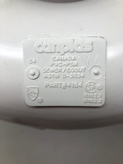 4164 Canplas PVC-PSM  4"/100M Sanitary Pipe Elbows (x6)