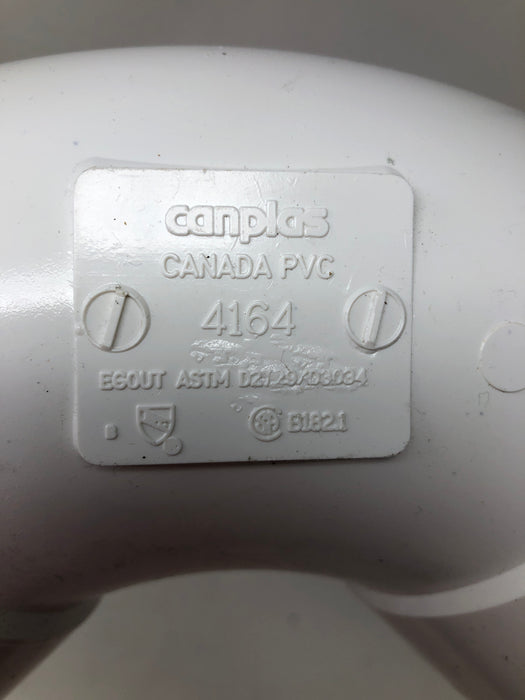 4164 Canplas PVC-PSM  4"/100M Sanitary Pipe Elbows (x6)
