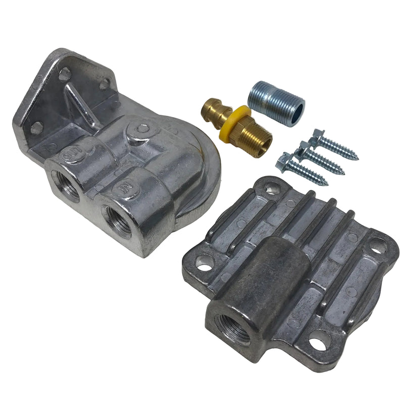 9226/9244 EMPI VW Oil Pump Cover & Filter Adapter + 1/2" Hose Fitting & Nipple