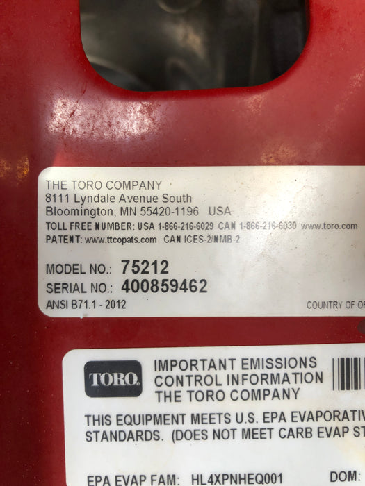 75212 Toro TimeCutter HD 54" Zero Turn Riding Mower w/ 24.5HP & MyRide Suspension