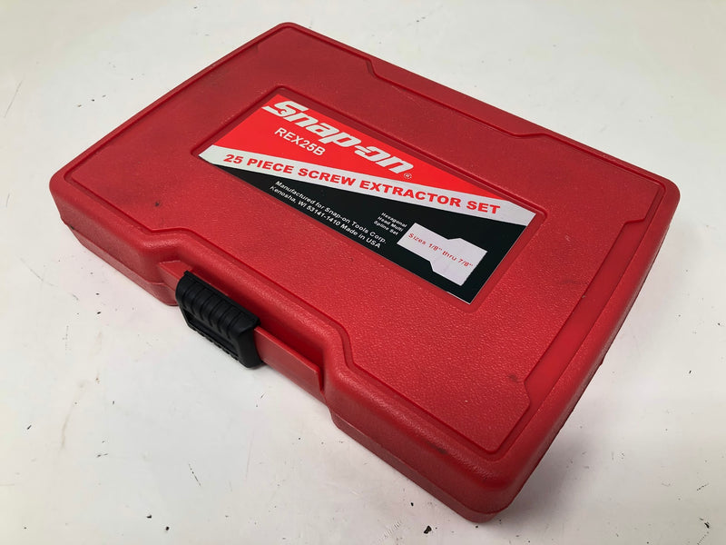 REX25B Snap-On 25 Piece Screw Extractor Set 1/8"-7/8"