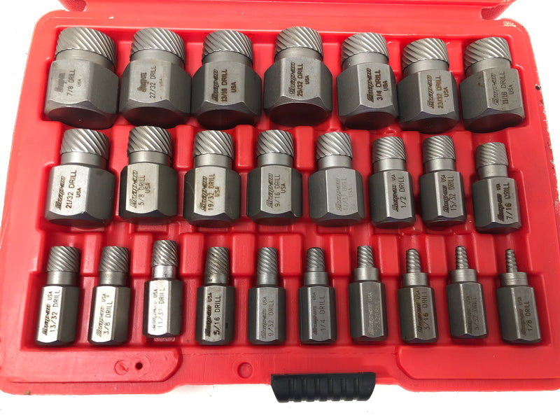 REX25B Snap-On 25 Piece Screw Extractor Set 1/8"-7/8"