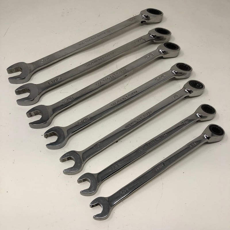 SOEXR707 Snap-On SAE Wrench Set - Ratcheting - Reversible - 3/8-3/4 - 7pc