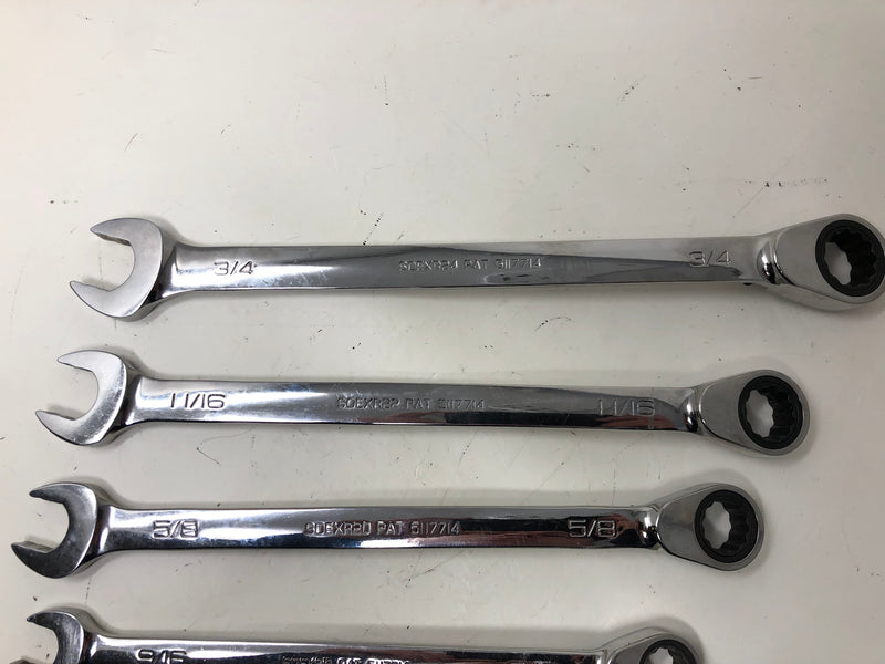 SOEXR707 Snap-On SAE Wrench Set - Ratcheting - Reversible - 3/8-3/4 - 7pc