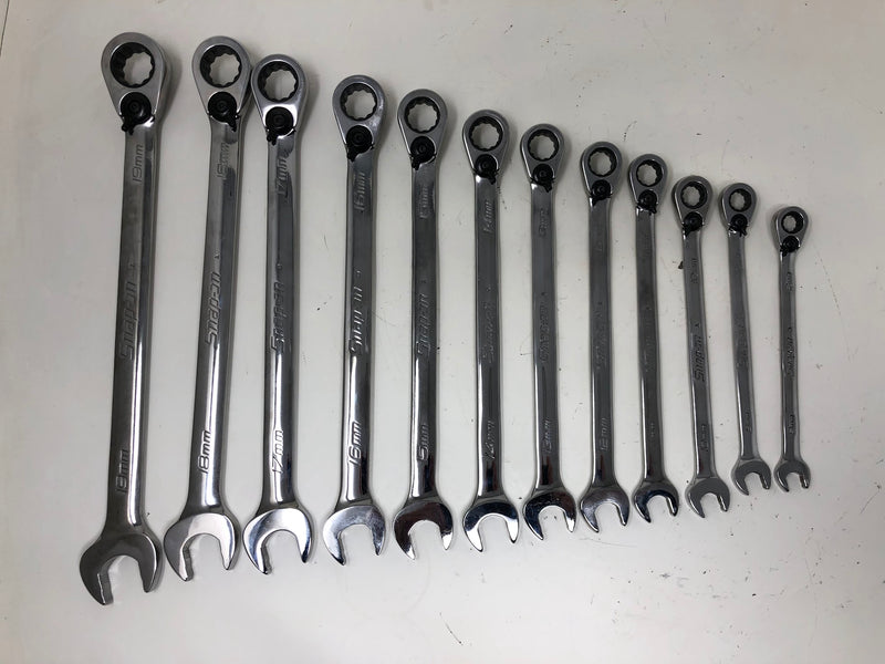 SOEXRM710 Snap-On Metric Wrench Set - Ratcheting - Reversible - 19mm-8mm - 12pc
