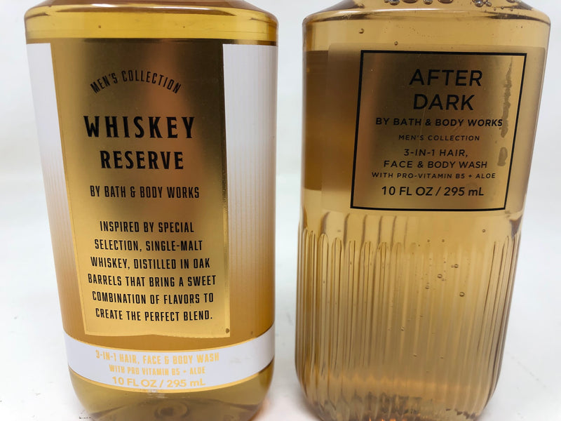 Bath & Body Works Whiskey Reserve + After Dark - Hair, Face, & Body Wash - 20oz