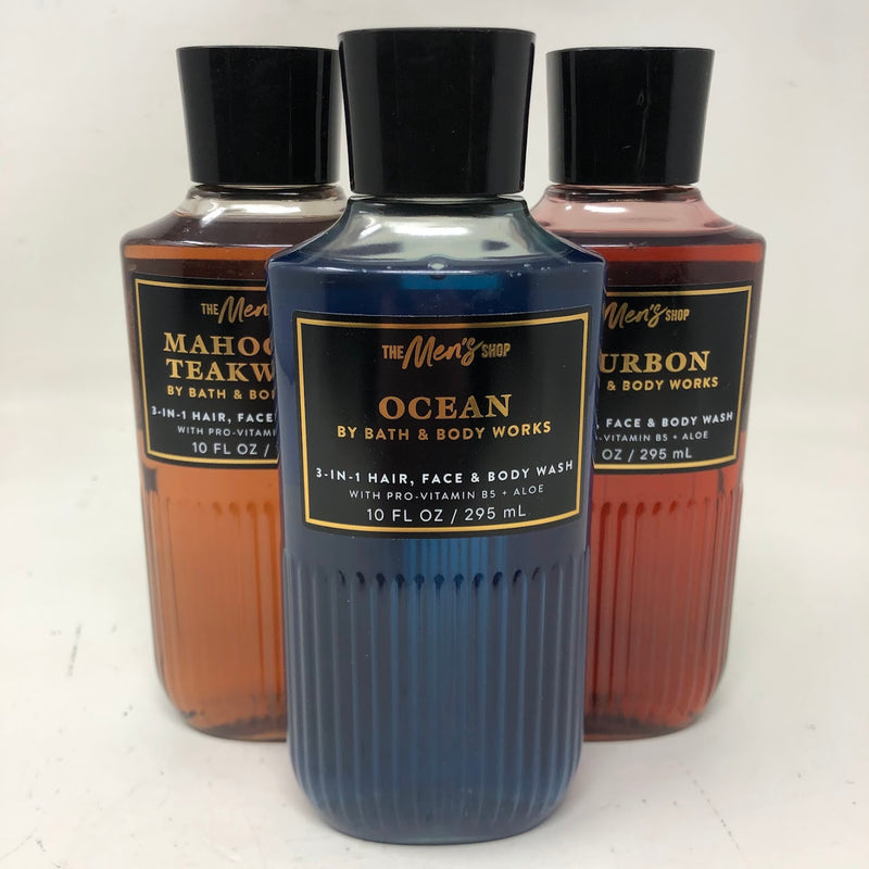 Bath & Body Works Mahogany Teakwood, Bourbon, & Ocean - Hair, Face, & Body - 30oz