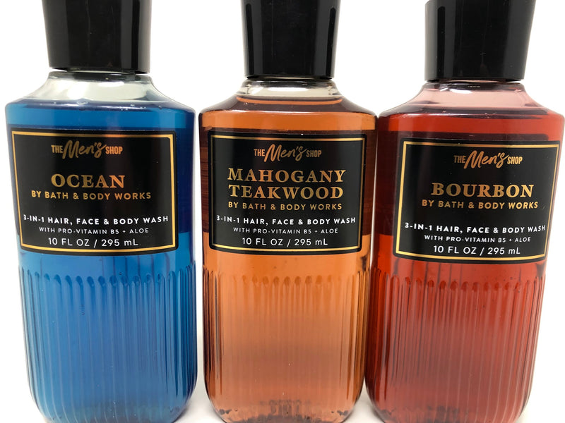 Bath & Body Works Mahogany Teakwood, Bourbon, & Ocean - Hair, Face, & Body - 30oz