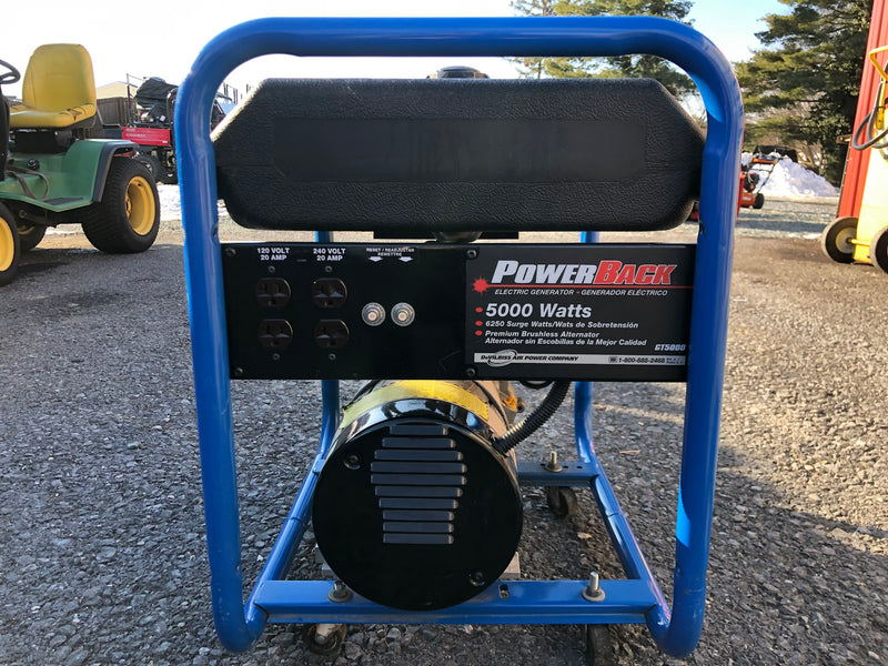 GT5000 DeVilbiss Power Back Electric Generator - 5000 Watts - Used