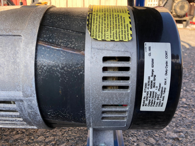 GT5000 DeVilbiss Power Back Electric Generator - 5000 Watts - Used