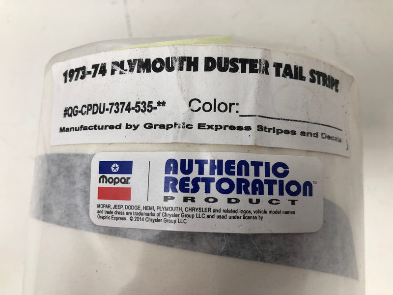 QG-535 Plymouth Duster Tail Stripe 1973-74