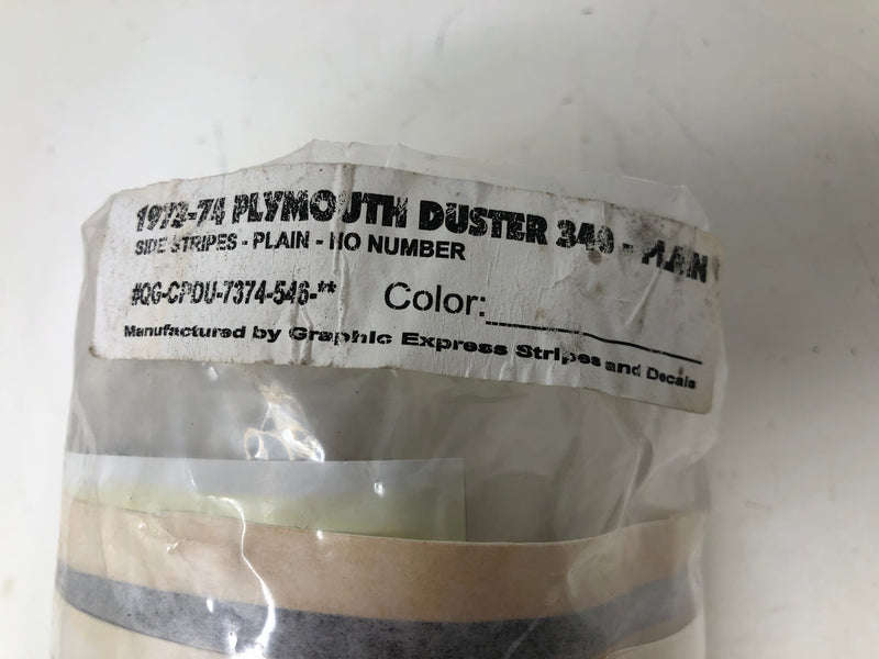 QG-546 Plymouth Duster 340 Side Stripes 1973-1974 - Plain - No Number