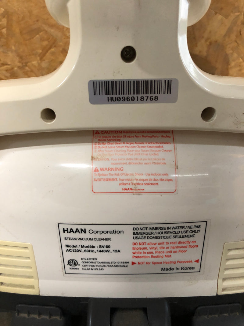 SV-60 Haan Steam Vacuum with Pads