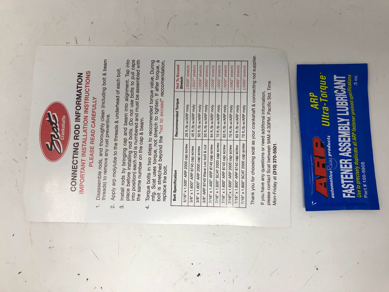 4340 SCAT VW I-Beam Rod Set of 4