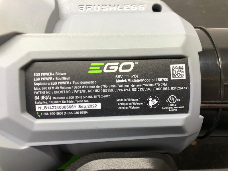 LB6700 EGO POWER+ 56V Leaf Blowers for Parts - Used