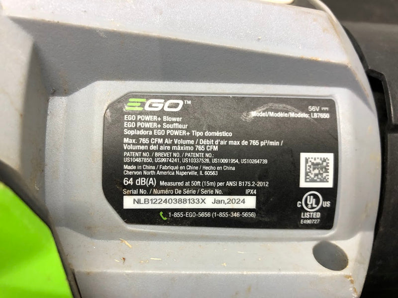 LB7650 EGO POWER+ 56V Leaf Blowers for Parts - Used