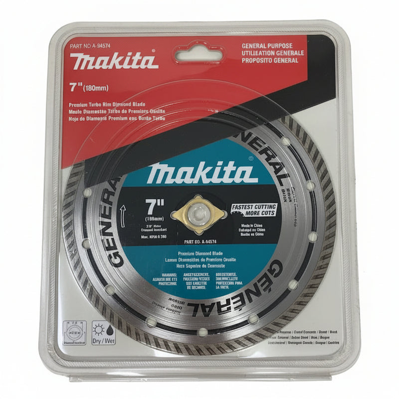 A-94574 Makita 7" Diamond Blade - Premium Turbo Rim - General Purpose