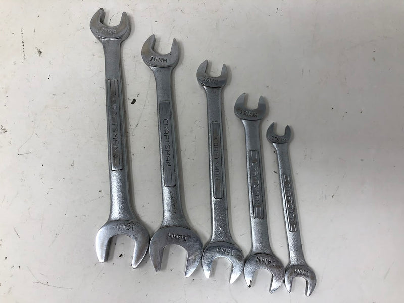 Craftsman Double Open End Wrench Set - Metric - 5pc - 19mm-10mm