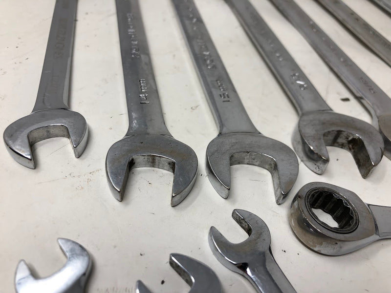 Assorted Ratchet Wrenches - 16pc - STD + Metric - GearWrench, Kohler Engines, Stanley