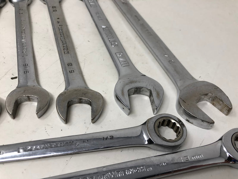 Assorted Ratchet Wrenches - 16pc - STD + Metric - GearWrench, Kohler Engines, Stanley