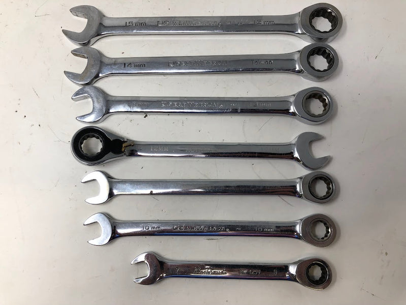 Assorted Ratchet Wrenches - 16pc - STD + Metric - GearWrench, Kohler Engines, Stanley