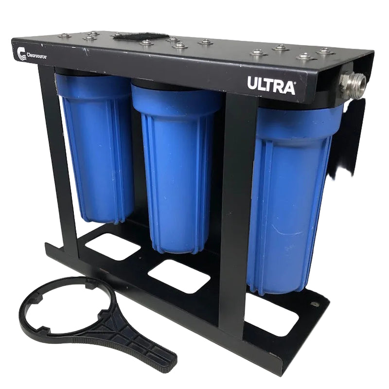 RST0001 Clear Source Ultra RV Water Filter System + Replacement Filter Three Pack