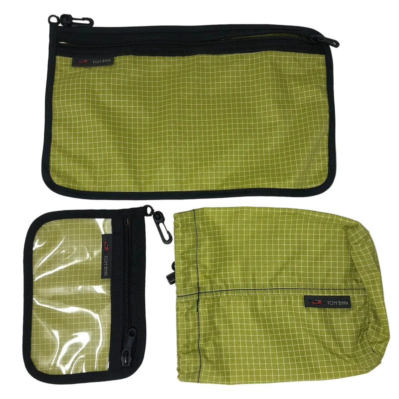 Tom Bihn Wasabi Accessory Set - Stuff Sack & Organizer Pouches - 3 Piece