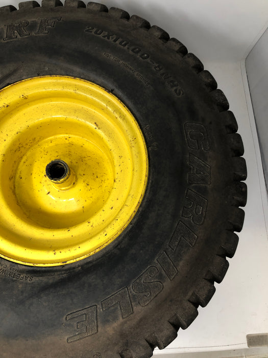 20X10-8 Carlisle Super Turf Riding Mower Rear Wheel & Tire Assembly