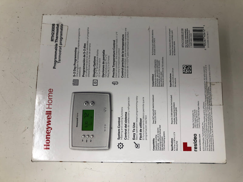 RTH2300B Honeywell Home Programmable Thermostat
