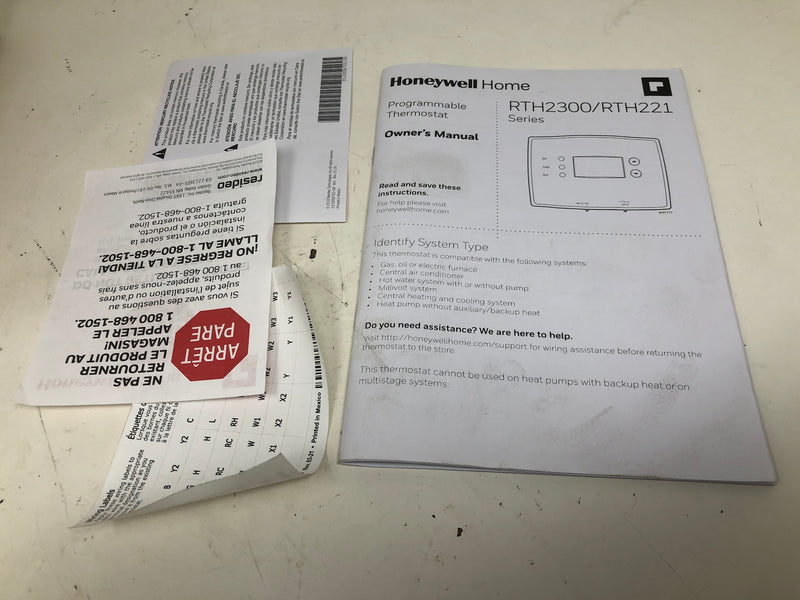 RTH2300B Honeywell Home Programmable Thermostat
