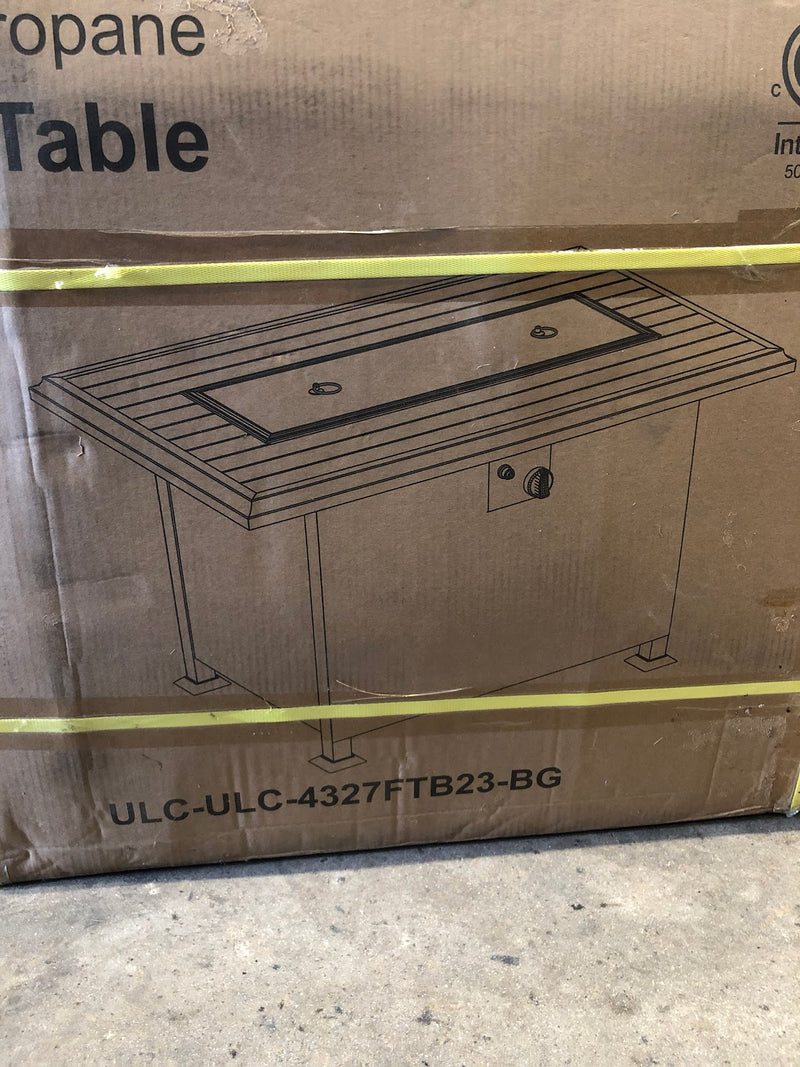 ULC-4327FTB23 Alaulm Gas Fire Pit Table with Wind Guard