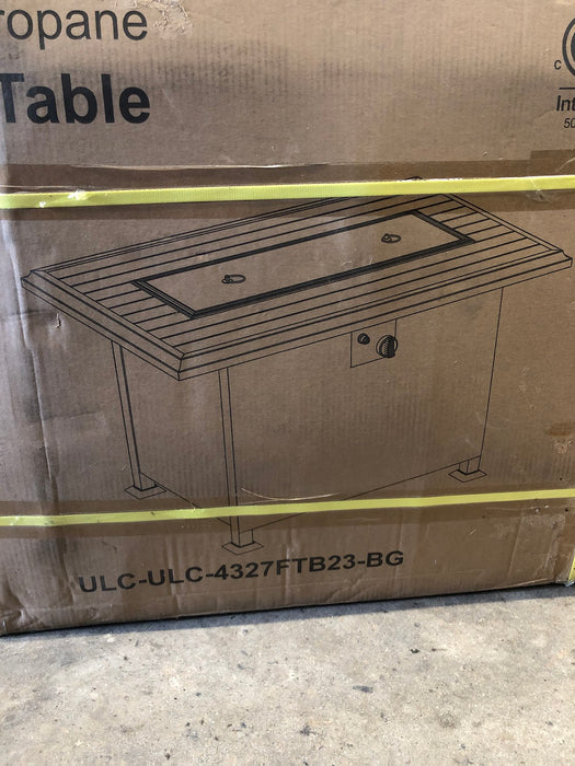 ULC-4327FTB23 Alaulm Gas Fire Pit Table with Wind Guard