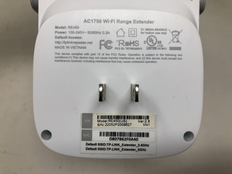 AC1750 Wi-FI Range Extender & Wireless Router - RE450 / Archer A7