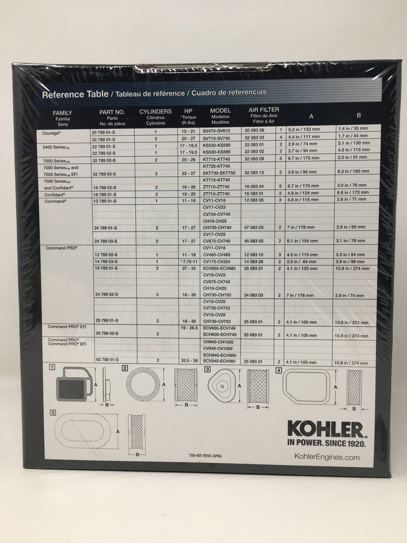 32 789 02-S Kohler Maintenance Kit 7000 Series Maintenance Kit
