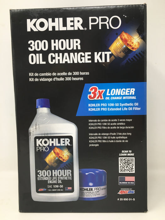 25 850 01-S Kohler 300 Hour Oil Change Kit (1 Quart)