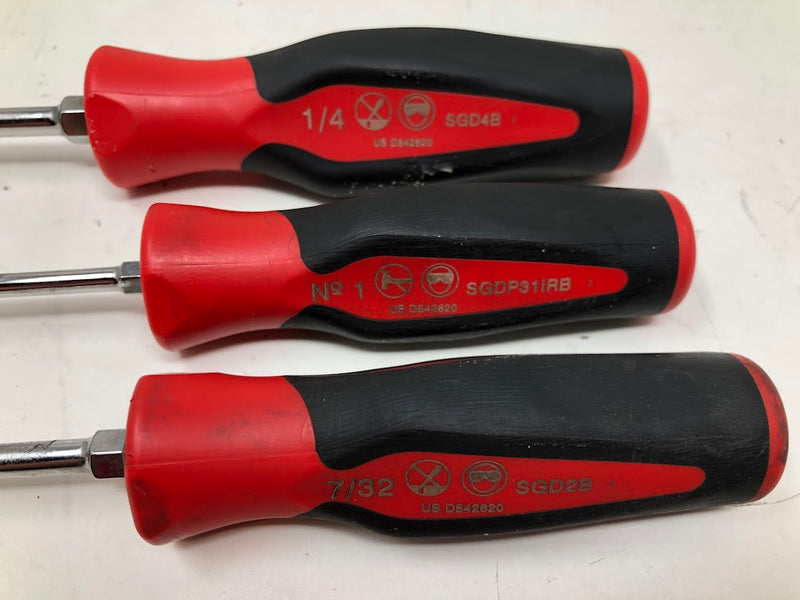SGD8B Snap-On Screwdriver Set - 8pc - Phillips + Flathead
