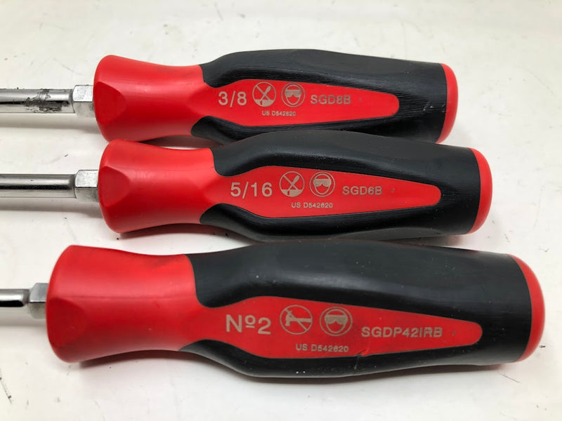 SGD8B Snap-On Screwdriver Set - 8pc - Phillips + Flathead
