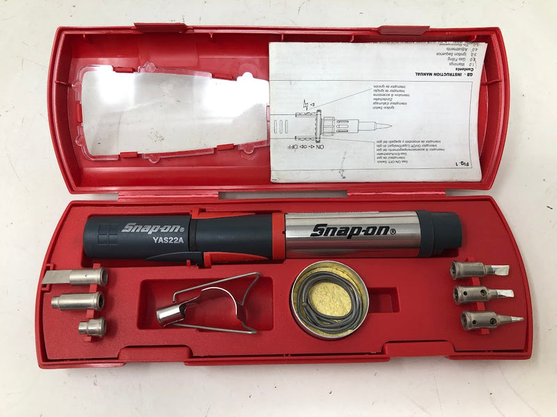 YAS22A Snap-On Butane Soldering Iron Kit - Tips & Case