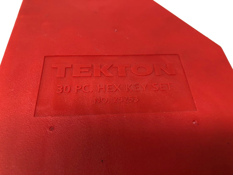 25253 Tekton Hex Key Set + Case - 30Pc - Long & Short Arm - Metric & SAE