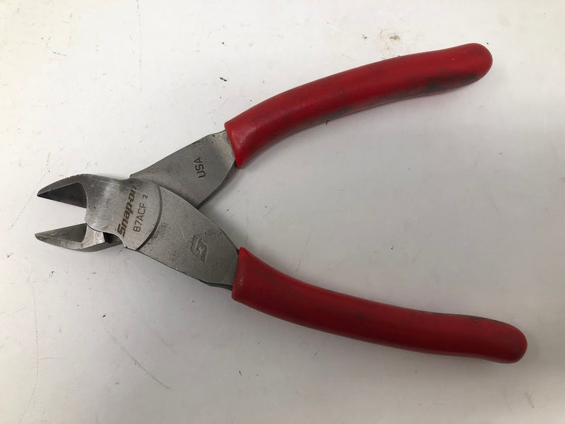 87ACF Snap-On Vector Edge Diagonal Cutter Pliers - Red