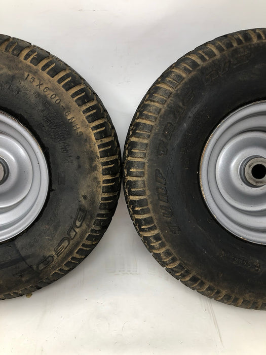Dico Turf Trac R/S Wheel & Tire Assembly Set 15X6-6 (x2)