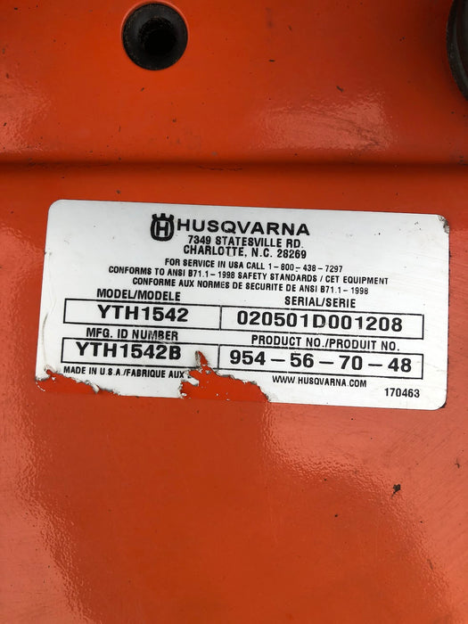 YTH1542 Husqvarna 42" Riding Mower (Used)