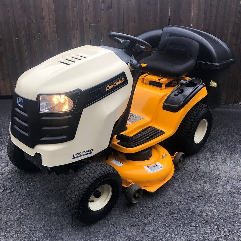 LTX1040 Cub Cadet 42" Riding Tractor + Twin Rear Bagger Kit (Used)