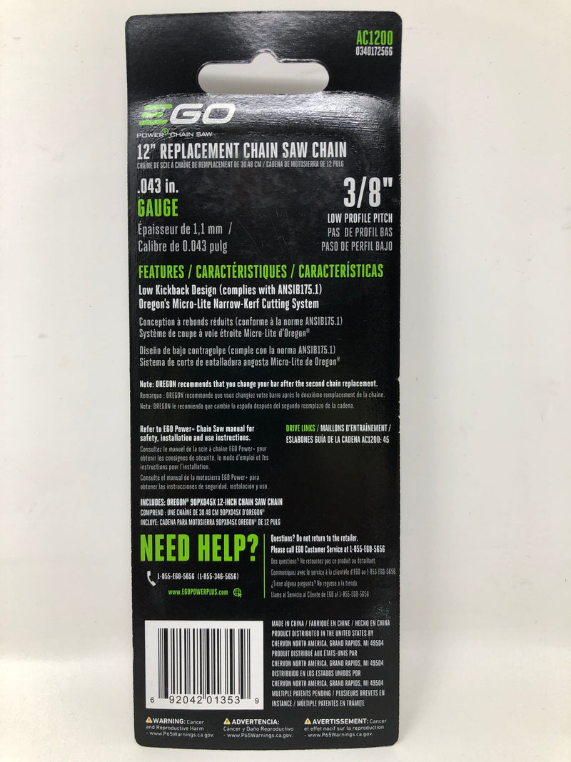AC1200 EGO 12" Chain Saw Chain